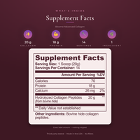 Bloome Advanced Collagen — Supplement Facts