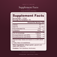 Omega-3 EPA 180mg + DHA 120mg — Supplement Facts