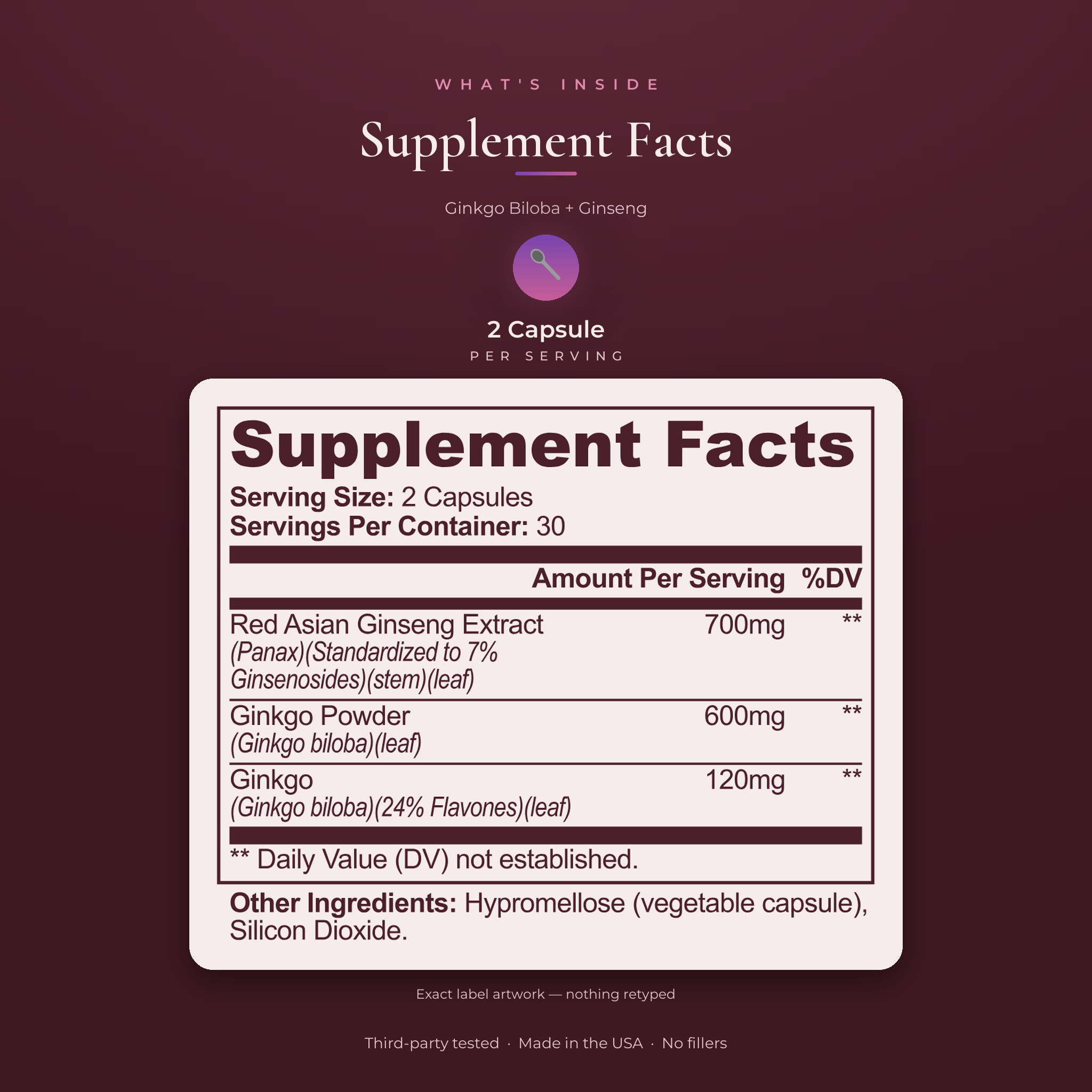 Ginkgo Biloba + Ginseng — Austin Bloome product image 2