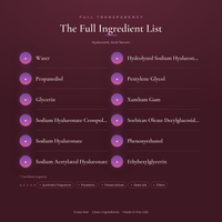Hyaluronic Acid Serum — Ingredients