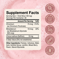 Appetite Balance & Weight Support Strips — Supplement Facts