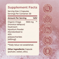 Chaga Mushroom — Supplement Facts