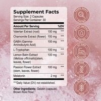 Sleep Formula — Supplement Facts