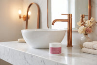 Tallow Cream Peaceful Night bathroom vanity scene