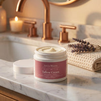 Tallow Cream Peaceful Night open jar whipped texture