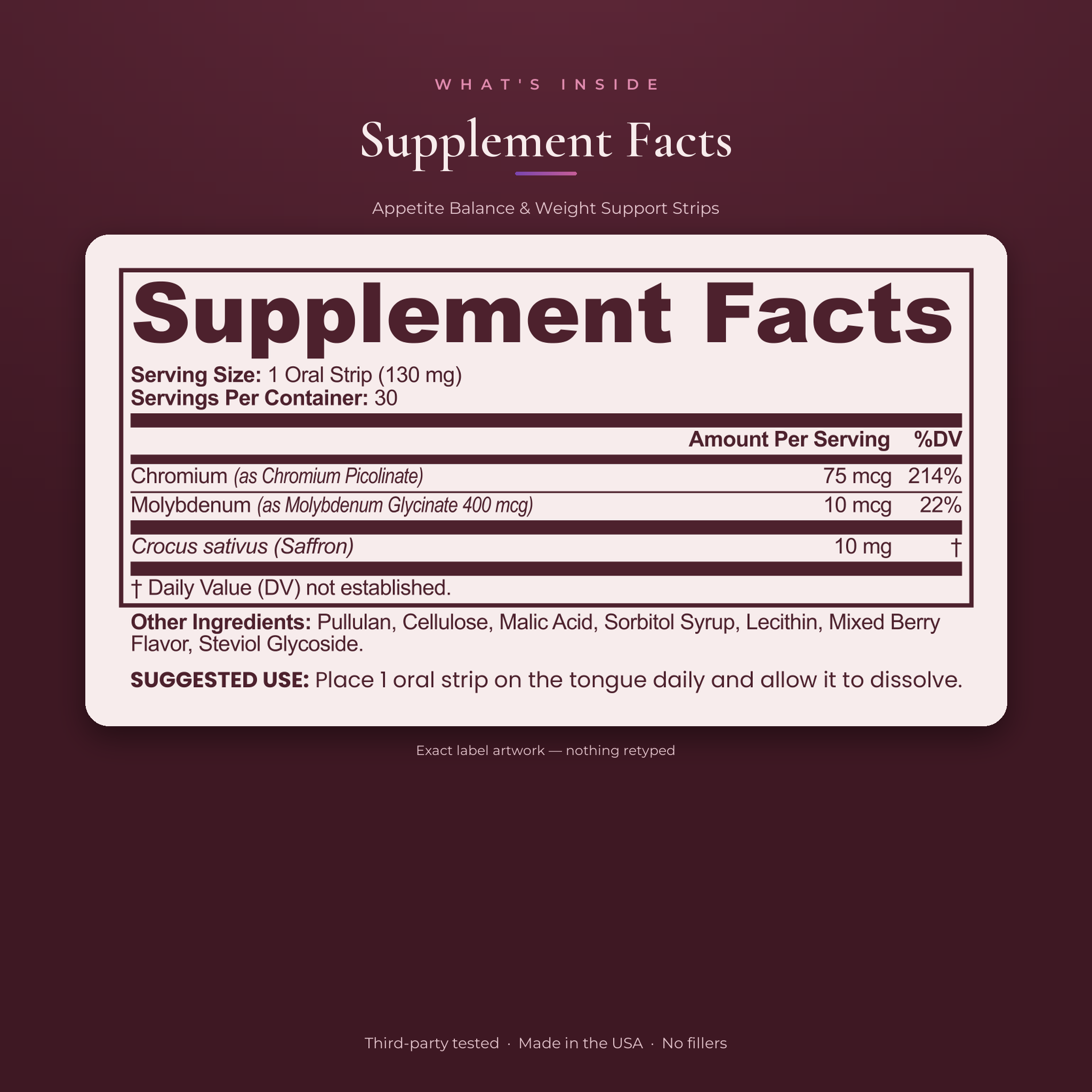 Appetite Balance & Weight Support Strips — Austin Bloome product image 2