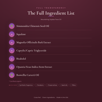 Nourishing Jojoba Face Oil — Ingredients