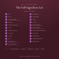 Botanical Density Serum — Ingredients
