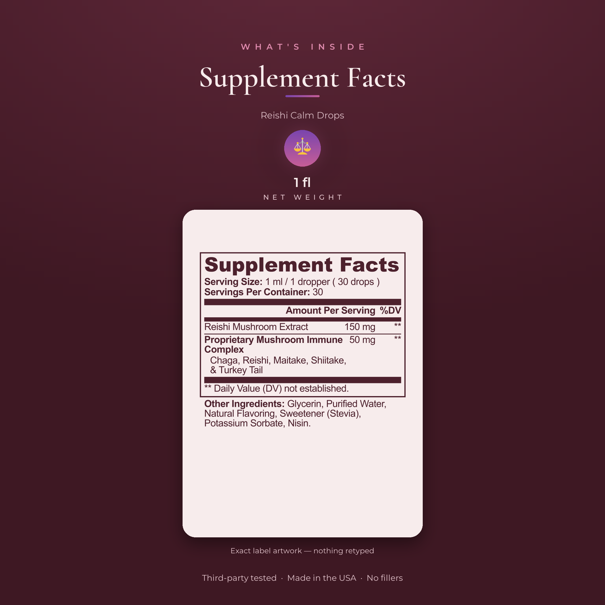 Reishi Calm Drops — Austin Bloome product image 2
